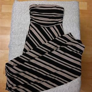 Banana Republic Strapless Striped Maxi Dress XS